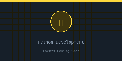 Python Development Events Coming Soon